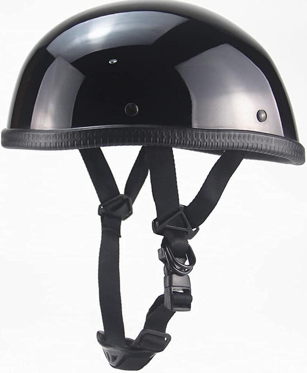 Halbschale Jet-Helm,ECE-Zertifiziert Retro Motorrad Halbhelm Brain-Cap Roller-Helm Scooter-Helm Für Männer Und Frauen Halbschalehelm Fahrrad Cruiser Chopper Moped Roller
