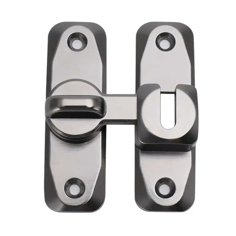 Ydhsikk Grey Door Lock Bolt, 180 Degree Sliding Gate Door Latch Butterfly Cam Cylinder Lock Multicolor Zinc Alloy(Grey)