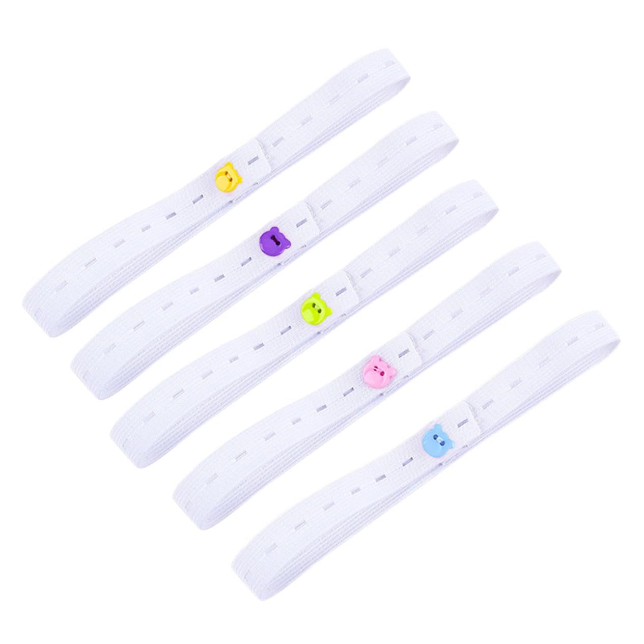 FAVOMOTO Soft Baby Diaper Fastening Strap Fixing with Fasteners Elastic Diaper Strips (20pcs Random Colors)