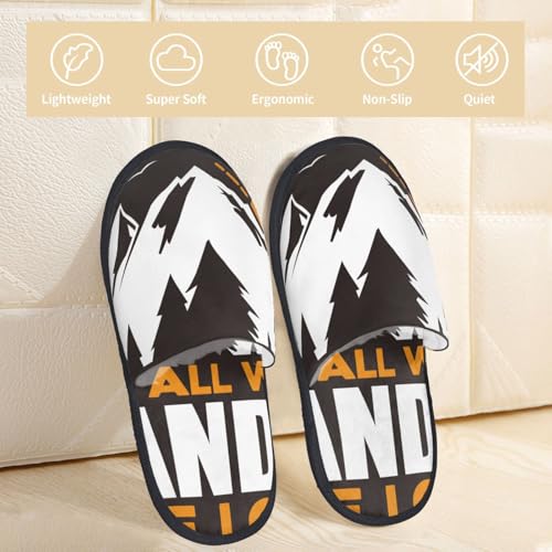 Not All Who Wander Are Lost4 Print Women Slippers Home Furry Shoes Keep Men Couples Shoes Warm For Women-3