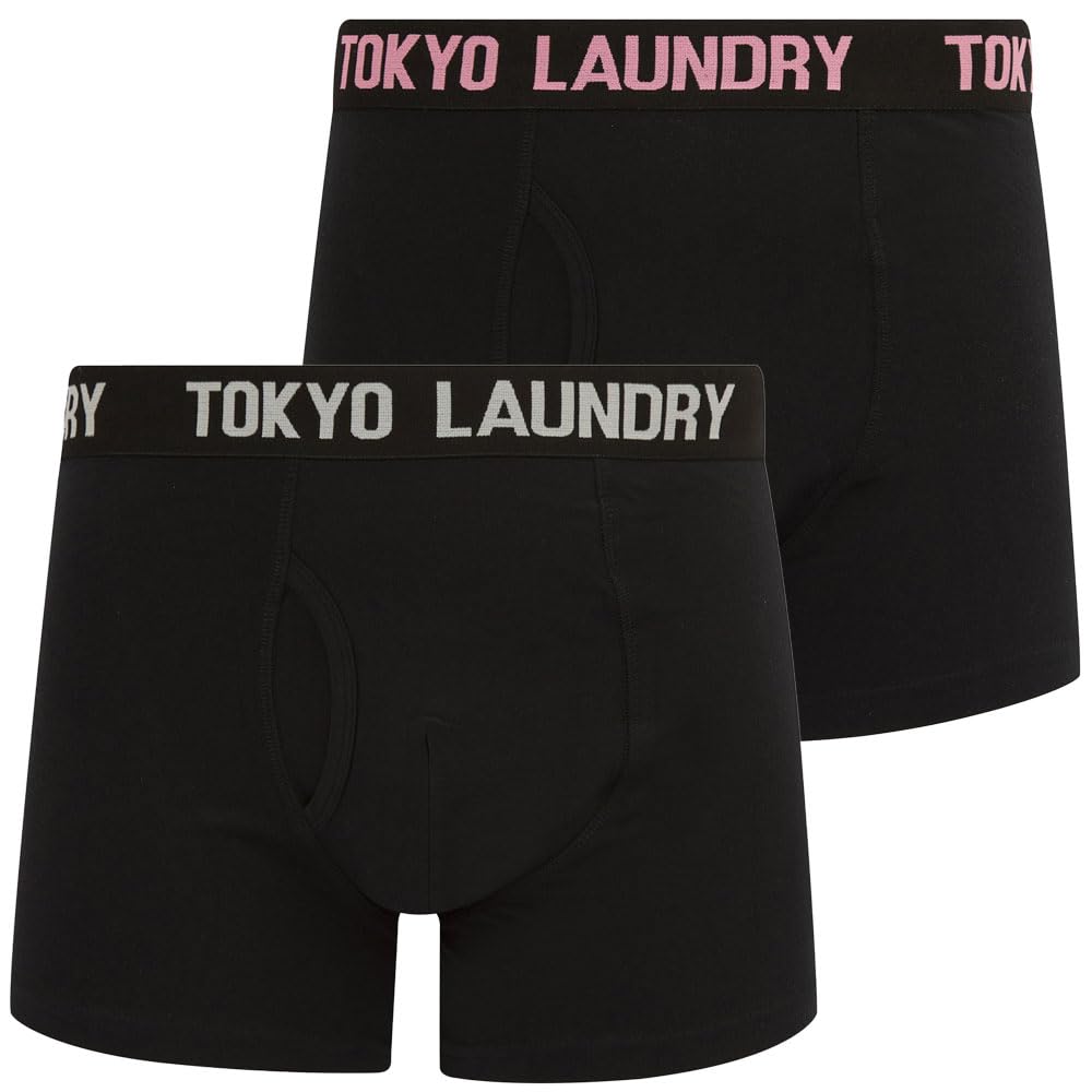 Tokyo Laundry Men's 2 Pack Gift Box Stretch Cotton Boxer Shorts Set