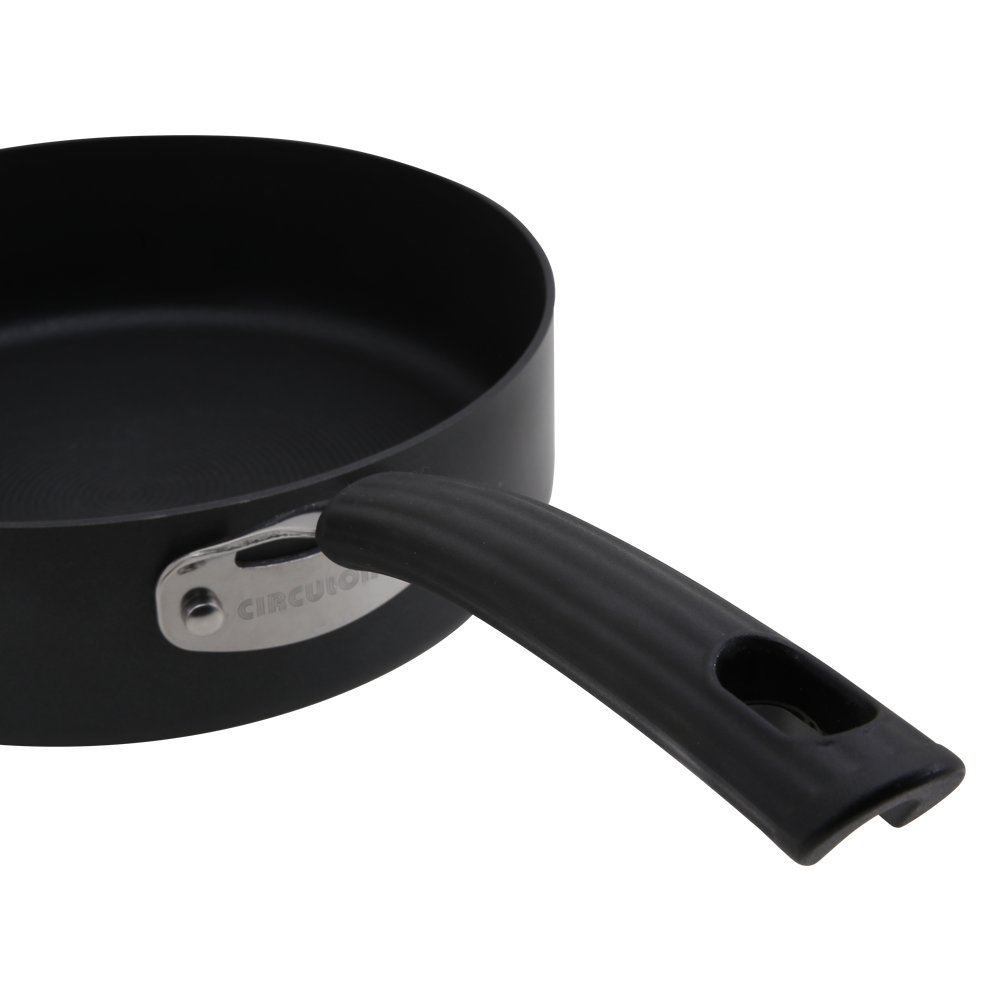 Circulon Origins Hard Anodised Aluminium Non Stick Sautepan with Lid | Non Stick Frying Pan Big Size, Gas and Induction Compatible, 24cm, Black 4