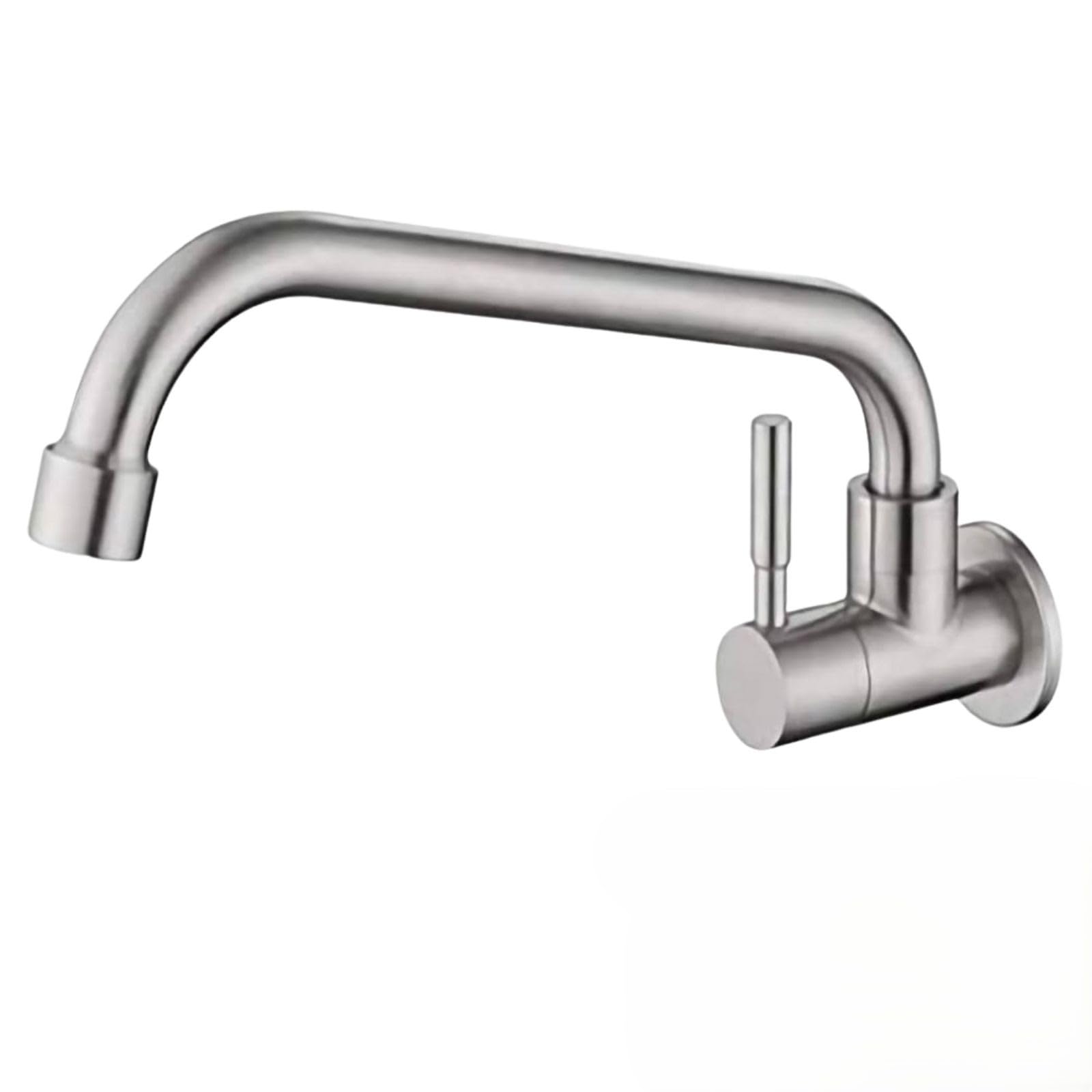 Amazon | bath&bath ステンレス製 単水栓 シングルレバー 壁付け水栓