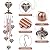 Nowpis Outdoor Heart-Shaped Wind Chimes, Romantic Valentine's Day Decor with 4 Heart Pendants and Bells, Valentines Day Gifts, Decorative Copper Windchimes, Unique Gifts for Her, Mom, Grandma