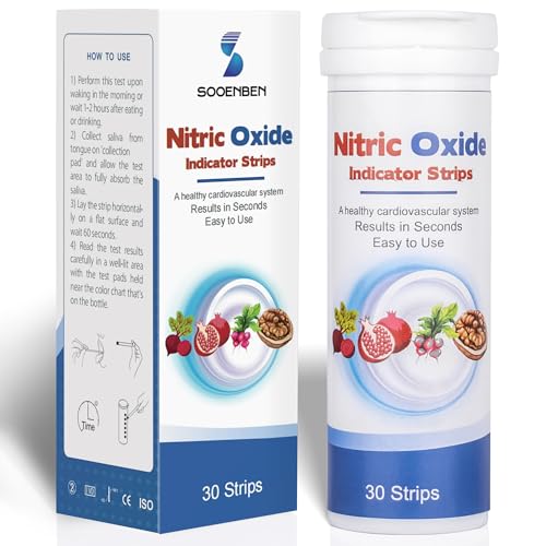 Sooenben Nitric Oxide Test Strips Test Salivary Nitrite Levels Monitoring the Effect of Nitric Oxide Supplements Nitric Oxide Indicator Strips Easy to Use and Fast Result