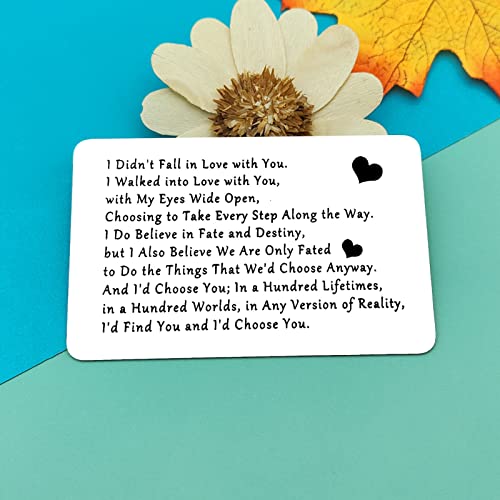 Anniversary Wallet Insert Card for Men, Women & Couples - 'I Choose You' Gifts for Husband, Wife, Groom, Bride, Boyfriend - Valentines Day, Birthday, Wedding, Deployment, Engagement3