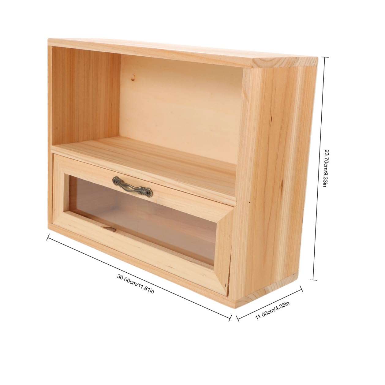 Schreibtisch aus natürlichem Holz mit Schubladen – multifunktionale Büroaufbewahrung für Kosmetik, Schreibwaren und Bastelbedarf, stilvolle Desktop-Dekoration für Zuhause und Büro