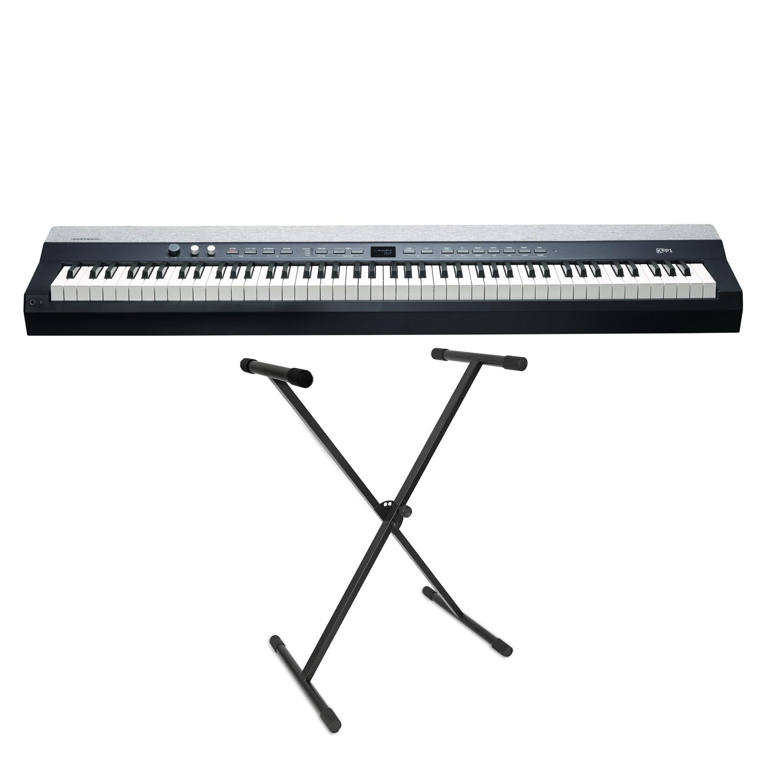 Kurzweil KAP1-LB Professionelles Stage Piano Keyboard Schwarz 88 Tasten mit keepdrum Keyboardständer
