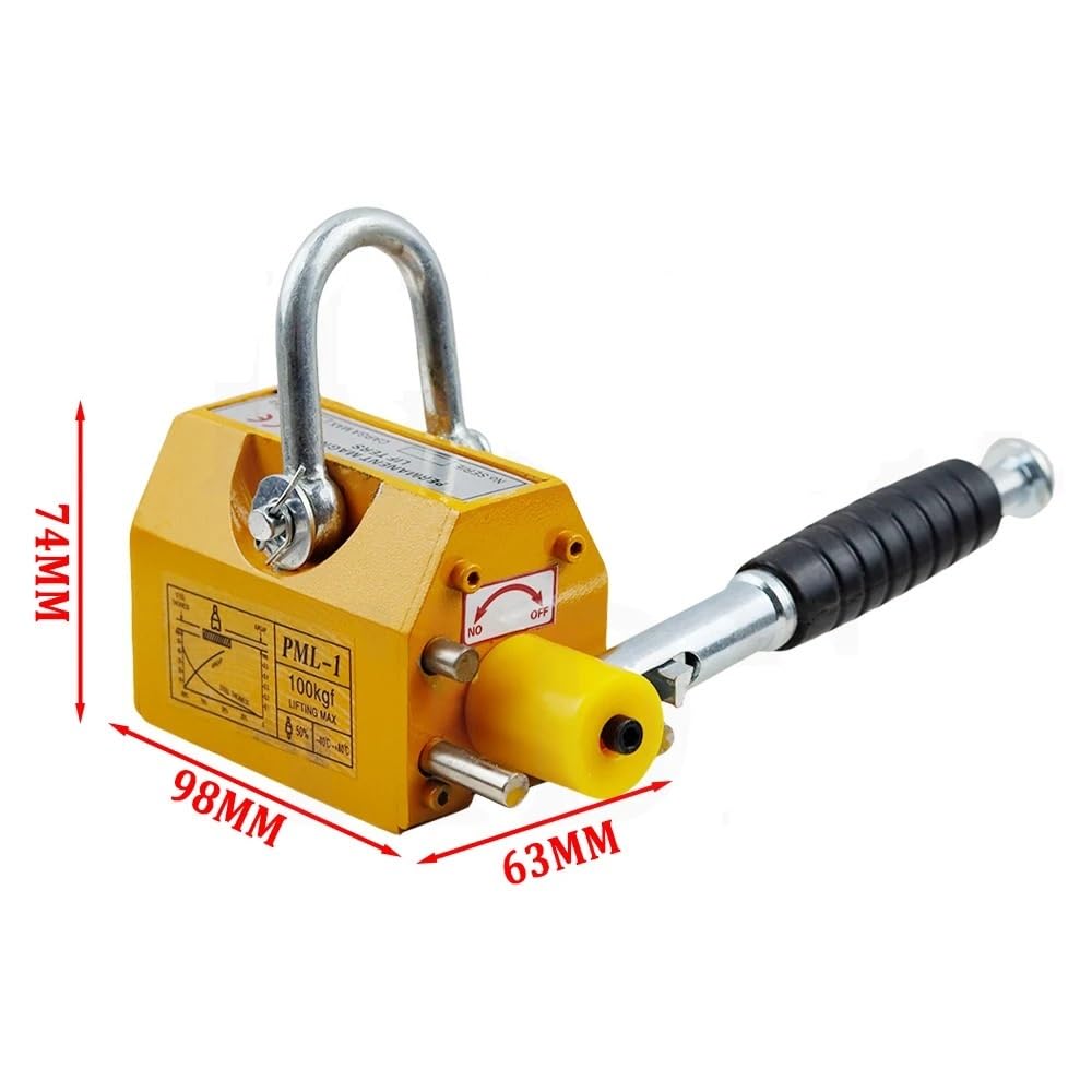 Elektrische Winden Magnetheber, Permanentmagnet-Hebezeug, 1 t, Werkzeug, 2 t, industrielle Hebeausrüstung, stark, 100/200 kg Elektrische Hebezeuge(100kg)