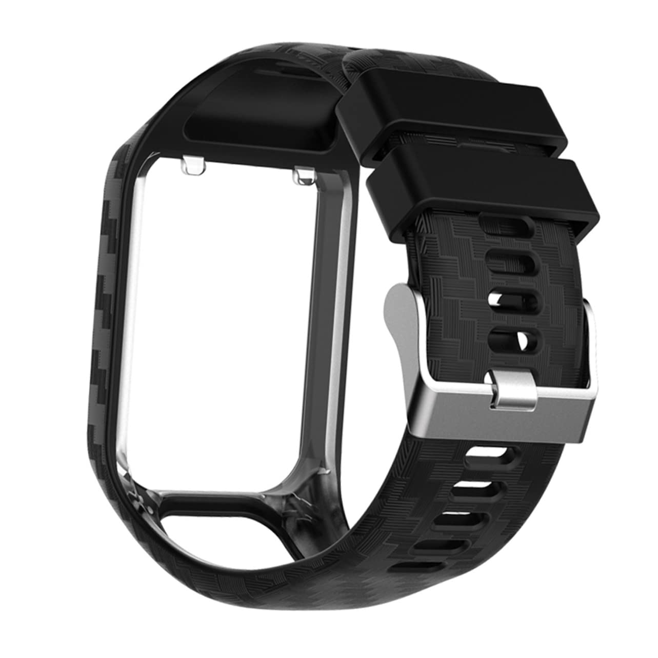 Uonlytech 2piezas Correa De Reloj De Silicona Para Series Compatible Color Negro Fácil Instalación y Comodidad