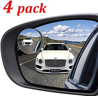Kribin 4 Pack Blind Spot Mirror, 2" Round HD Glass Frameless Convex Rear