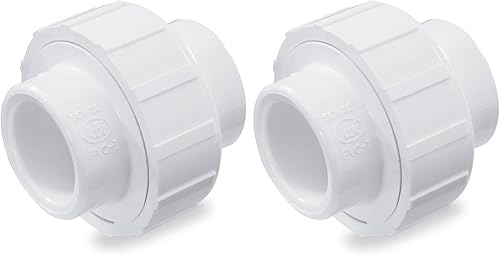 WU-1250-S - Instalación de tubería de PVC, unión deslizante de 1-14 pulgadas, Schedule 40, junta tórica EPDM, blanco, 1-14 pulgadas (paquete de 2)