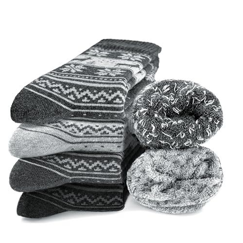 Occulto Damen Norweger Socken 6er Pack (Modell: Frida) Grau Mix 39-42