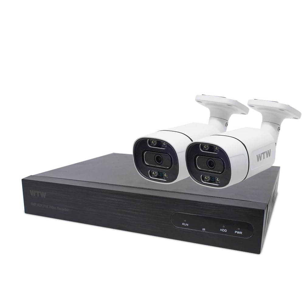 Amazon.co.jp: WTW 塚本無線 800万画素バレットカメラ白 2台 HDD2TB