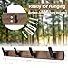 FATASTY Coat Hooks Wall Mount, Walnut Heavy Duty Wall Hooks for Hanging Coats, Backpacks, Hats, Towels, Bags, Dog Leashes, etc. Wood Coat Rack Wall Mount for Bathroom, Bedroom, Closet Room, Kitchen