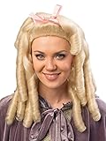 Lieferumfang: Perücke Das Kostümland Damen Perücke mit Korkenzieherlocken und Schleife - Blond - Zubehör historisches Kostüm Fasching, Mottoparty, Junggesellenabschied, Theater, Tanzgruppen, Gardegruppen