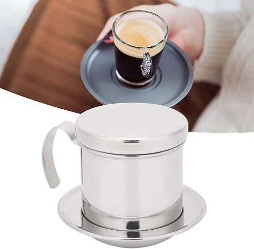 Miniatura 5 de Cafetera de goteo vietnamita, con pantalla de filtro fino, cafetera vietnamita vietnamita, filtro de goteo simple, la mejor opción de regalo para
