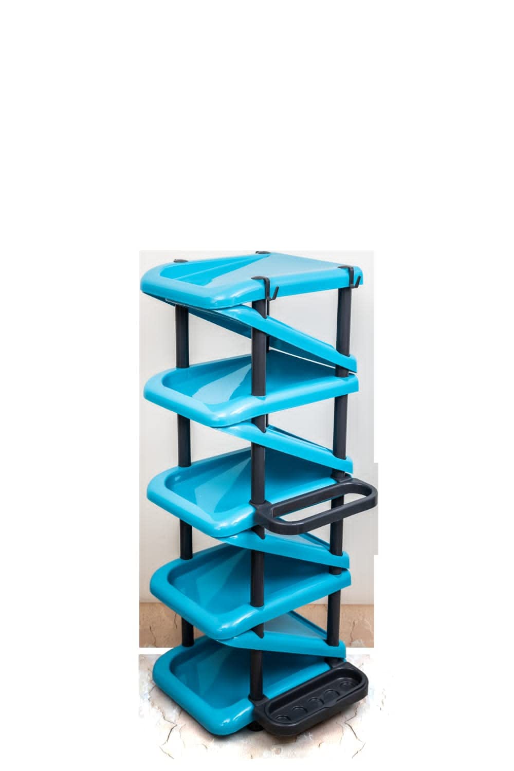 Hardin kitchenware Long Smart Foldable Shoes Shelf 3 leyar Shoe Rack Space Saving & Easy Assembly Shoe Storage Organizer Slipper Stand Heavy Duty Shoe Storage (Multi Color) (Blue)