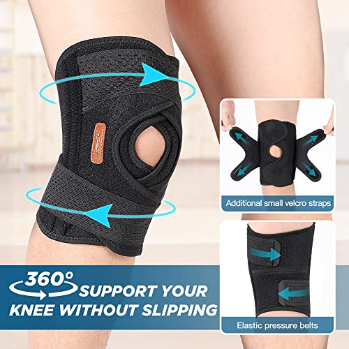 Ipow Light And Breathable Knee Brace With Side Stabilizers For Knee Pain, Meniscus Tear, Arthritis Pain, Acl, Mcl, Adjustable Knee Support For Men And Women, Patella Imobilizer For Running, Working Out #TOP3