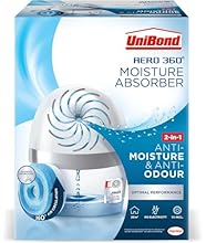 UniBond AERO 360º Moisture Absorber, 1 Device incl. 1 Refill Tab 450g, Ultra-Absorbent Dehumidifier, Helps Prevent Condensa…