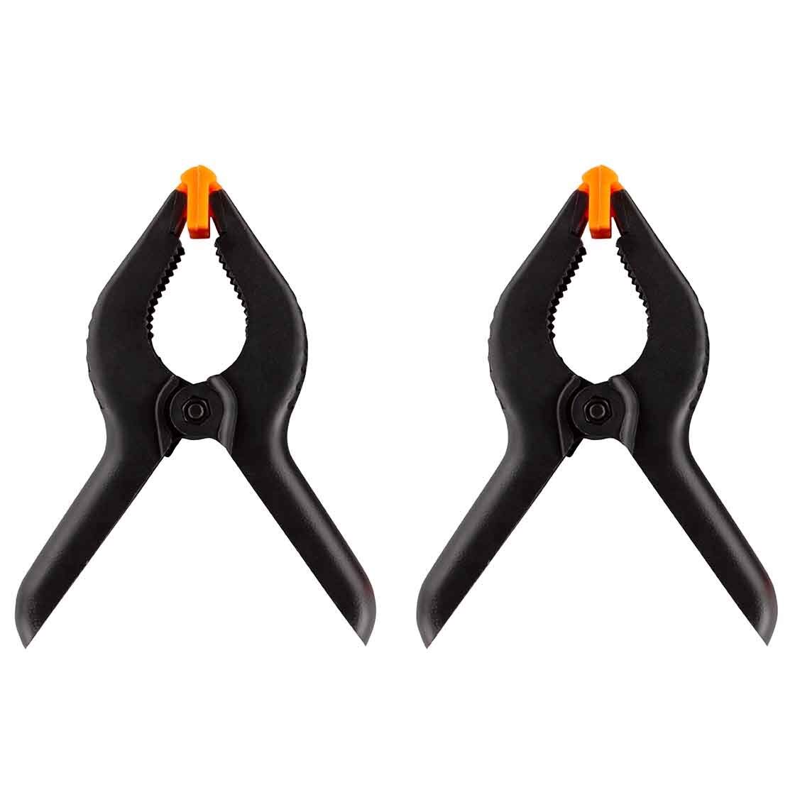 Universal clamp set (2 pieces), stable glue clamps, spring clamps, universal use for photo wall, background, photography, plastic clamps, mounting clamps, one-handed clamps