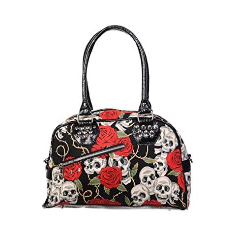 Banned Apparel Skulls and Roses Rockabilly Punk Shoulder Bag Handbag Cover