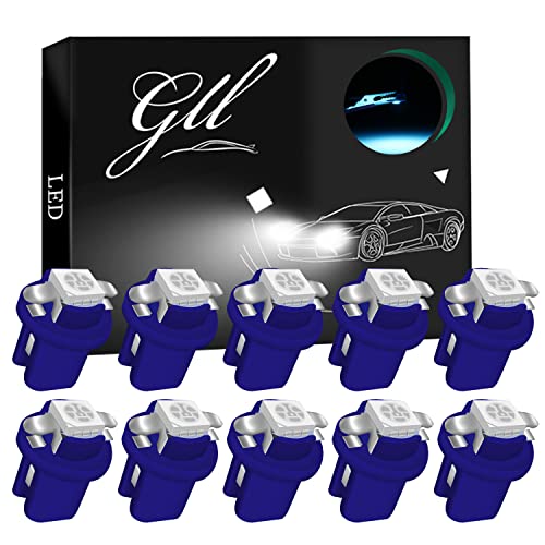 GLL Blu Ghiaccio T5 B8.5 Lampadine Cruscotto a LED 1-5050-SMD per Tachimetro Auto Strumento Cruscotto Indicatore Indicatore del Pannello Luminoso Lampada Cruscotto