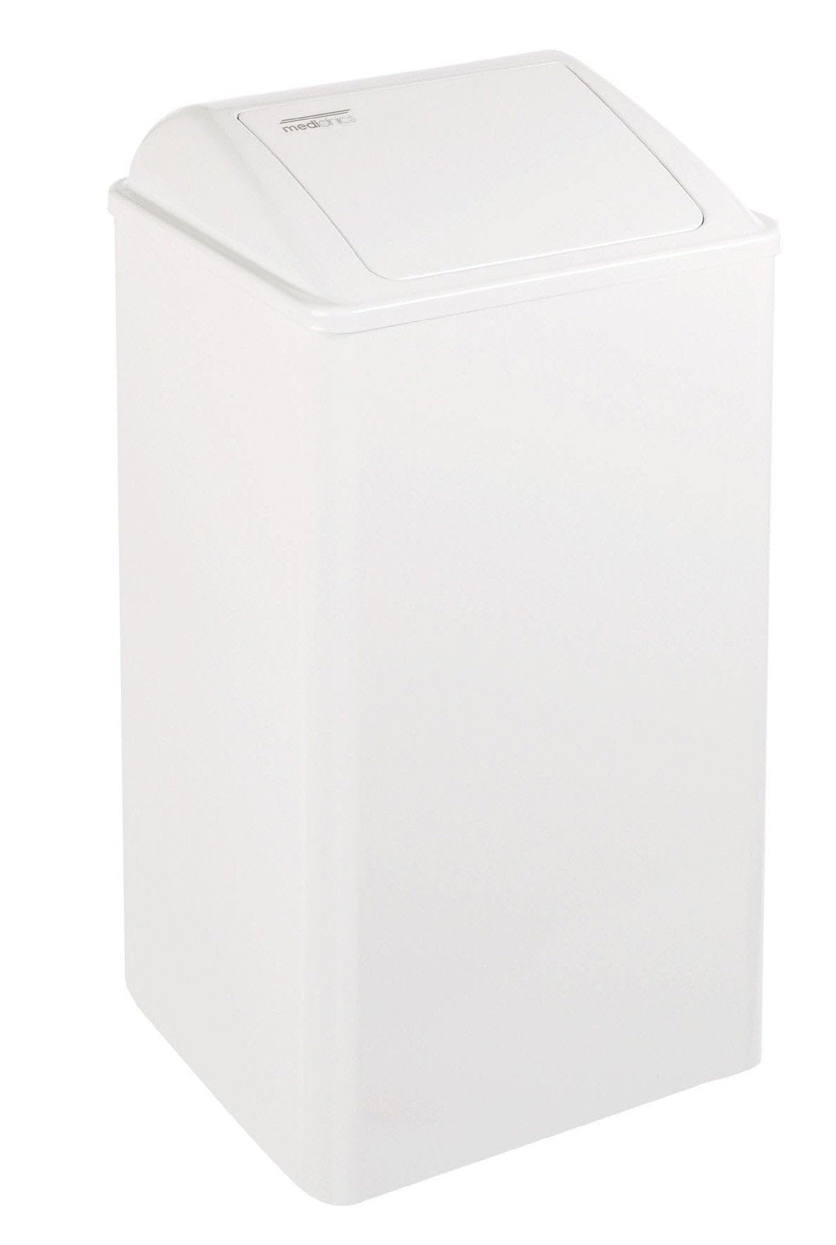 All Care 11060 Dutch Bins Abfalleimer in Metall mit selbstschließendem Deckel, 65 Liter, Weiß