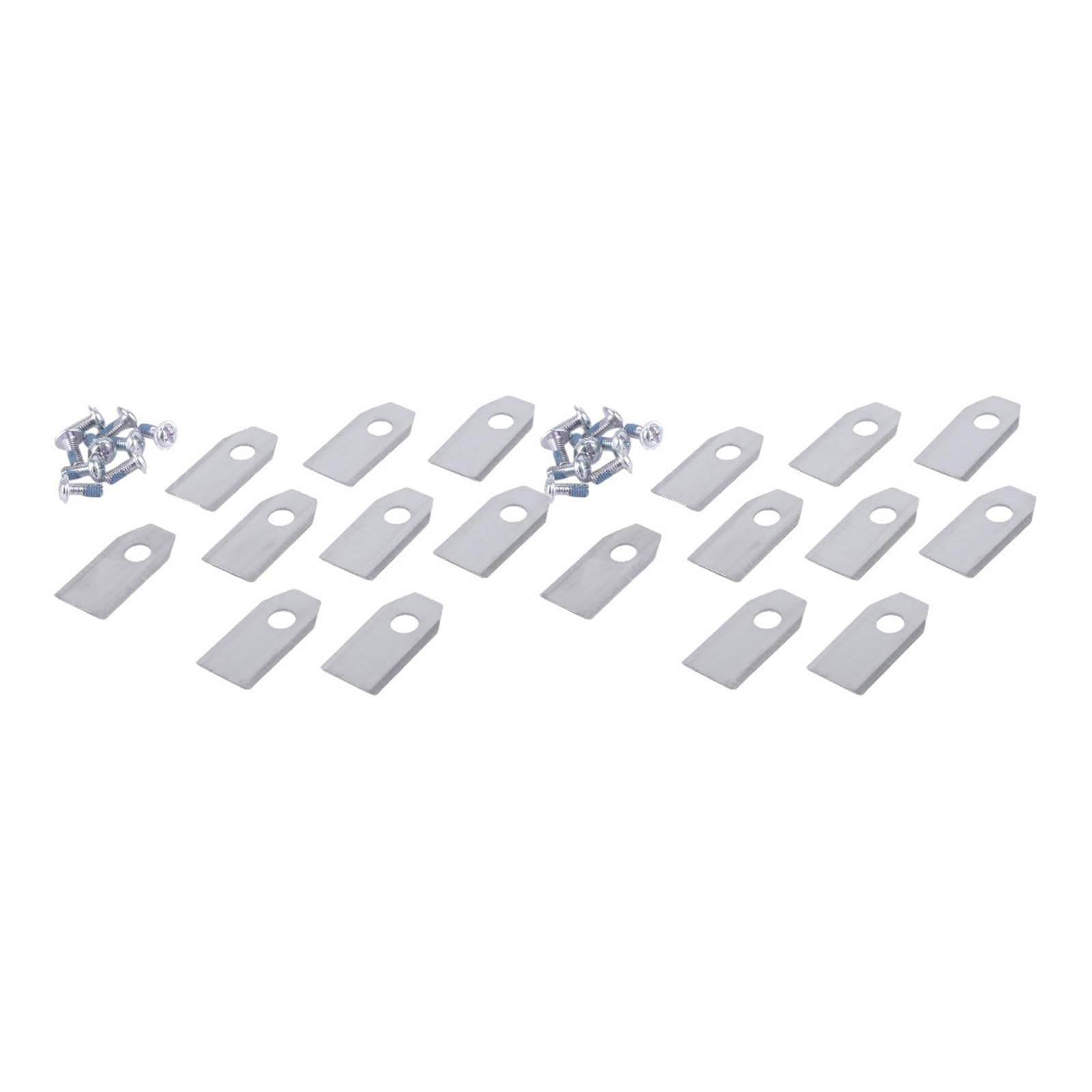 9-36 cuchillas for cortadora de césped de acero inoxidable con kit de tornillos de repuesto compatibles con accesorios for cortacésped Ecovacs(18pcs Silver)