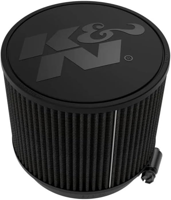 K&N Dryflow Lifetime Universal Clamp-On Air Filter: Dry Synthetic, Washable, Oil-Free: Flange Diameter: 6 In, Filter Height: 6 In, Flange Length: 1 In, Type: Dry Synthetic, RC-3123HBK