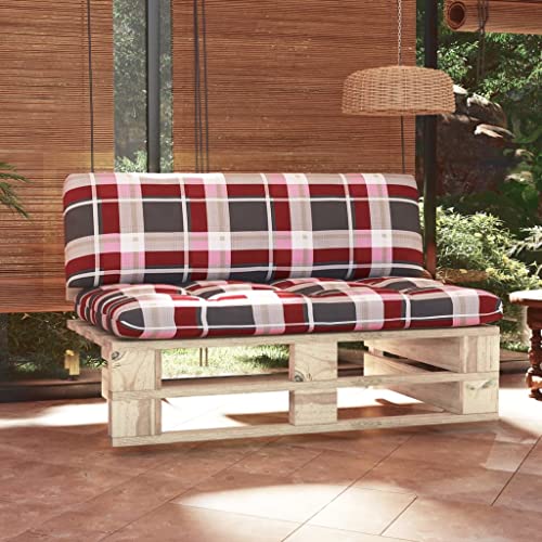 LIANGDONFC Sofa Exterior、Muebles de jardinSofá Central de palets para jardín Madera pino impregnadaÈ il luogo perfetto per divertirsi con la famiglia e gli amici!
