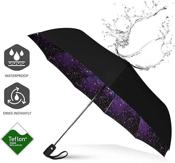 Image of TEKCOOL Umbrella, UV Big Size Umbrella for Sun Protection Rain Windproof Strong large 3 fold for men women kids boys girls Perfect small & stylish Windproof & Compact