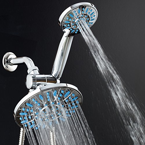 Antimicrobial/Anti-Clog High-Pressure 30-setting Rainfall Shower Combo by AquaDance with Microban Nozzle Protection from Growth of Mold Mildew & Bacteria for Stronger Shower! Wave Blue by AquaDance - Image 6