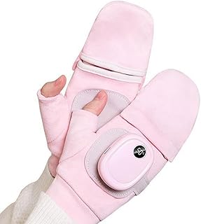 Calentadores de manos recargables por USB, calentadores de manos de invierno completos para calientes, color rosa