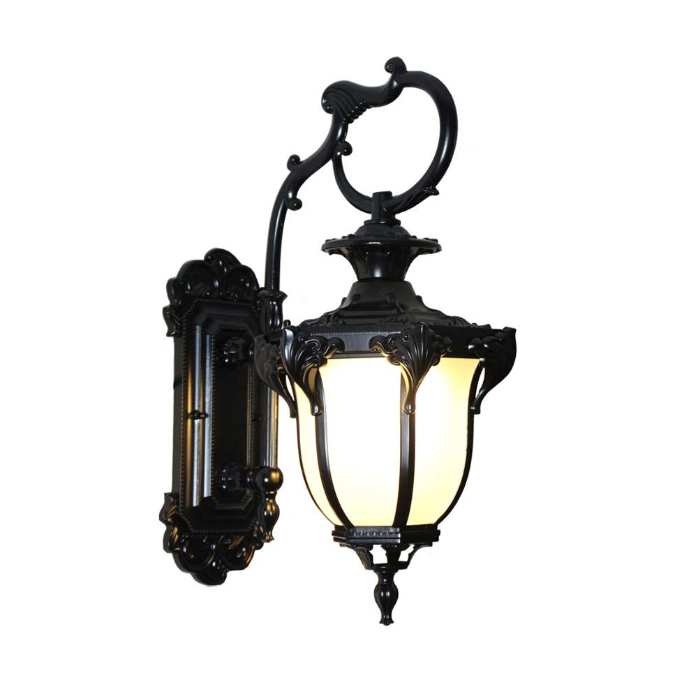 Wall Sconce Light Fixture Outdoor Wall Lighting Fixture 1 Pack, Wall Light Fixture with Clear Bevel Glass, One-Light Exterior Wall Lantern, Rustic Outside Wall Light - E26/E27 Plug(Clear-Large)