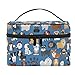 Cute Dog Puppy Makeup Bag Cosmetic Bag Toiletry Travel Brush Bag Train Case for Women Funny Cartoon Animal Paw Zip Carrying Portable Multifunctional Organizer Storage Pouch Bags Box