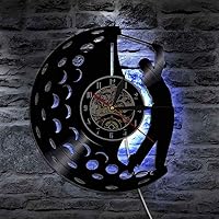 Amazon.co.jp: SZG ゴルファー壁掛け時計スポーツゴルフクラブビニール