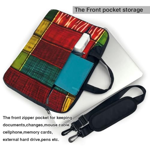 Sac pour ordinateur portable à imprimé patchwork africain multicolore