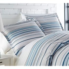 Coastal Stripes Collection - Premium Quality, Soft, Wrinkle, Fade, & Stain Resistant, Easy Care, Oversized Duvet Cover… 51Hgq4NvVVL. SS280