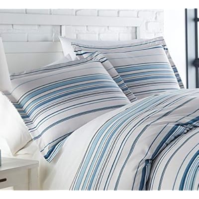 Coastal Stripes Collection - Premium Quality, Soft, Wrinkle, Fade, & Stain Resistant, Easy Care, Oversized Duvet Cover… 51Hgq4NvVVL. SS400