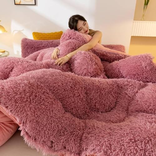 Couette en cachemire d'agneau couverture épaisse lit 2 personnes 150x200 - 3