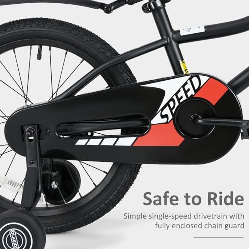 Image of Olakids Kids Bike, 12 14 16 18 Inch Toddlers Bike with Training Wheels Basket Adjustable Seat and Handlebar, Handbrake and Coaster Brake, Children's Bicycle for Boys Girls 3-8 Years Old