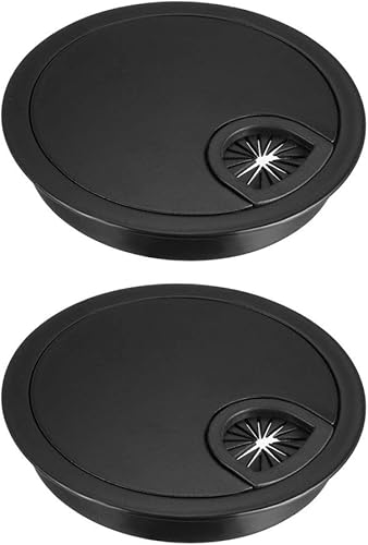 Miniatura 20 de uxcell Cubierta de agujero para cable, aleación de zinc de 3.1 pulgadas/3.150 in, ojales, cubierta de agujero para oficina, PC, organizador de Tono