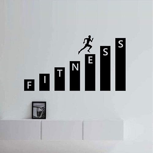 Gimnasio de la aptitud de la pared de la etiqueta engomada del vinilo de la decoración del dormitorio mural decoración interior de la sala de estar