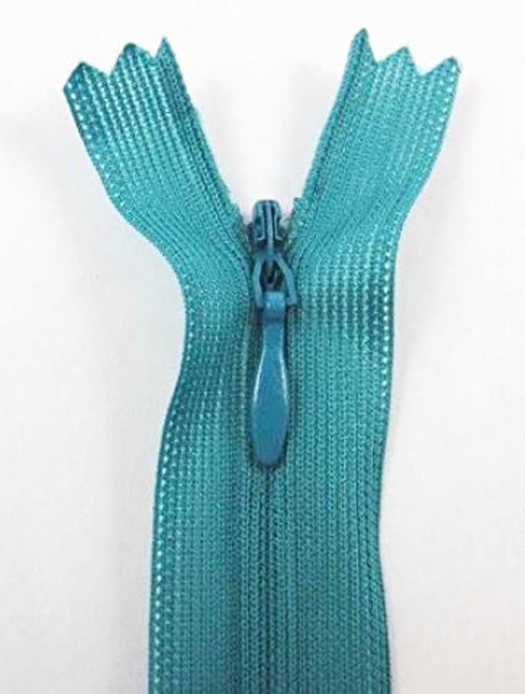 Pack of 10 Concealed No.3 Invisible Nylon ZIPS *19 Colours * 8 Sizes * Closed END Zip Sewing Repairs (Blue 209, 14 Inch) โ image 1