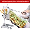 Manual Long French Fries Maker Machine Stainless Steel 30cm Potato Strips Machine Fried Chips Squeezer Extruder 12 Holes(Long Fries Extruder)