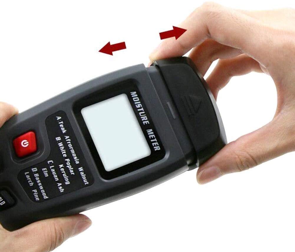 JJJ Miernik wilgotności drewna, cyfrowy tester wilgotności drewna z wyświetlaczem LCD, urządzenie pomiarowe