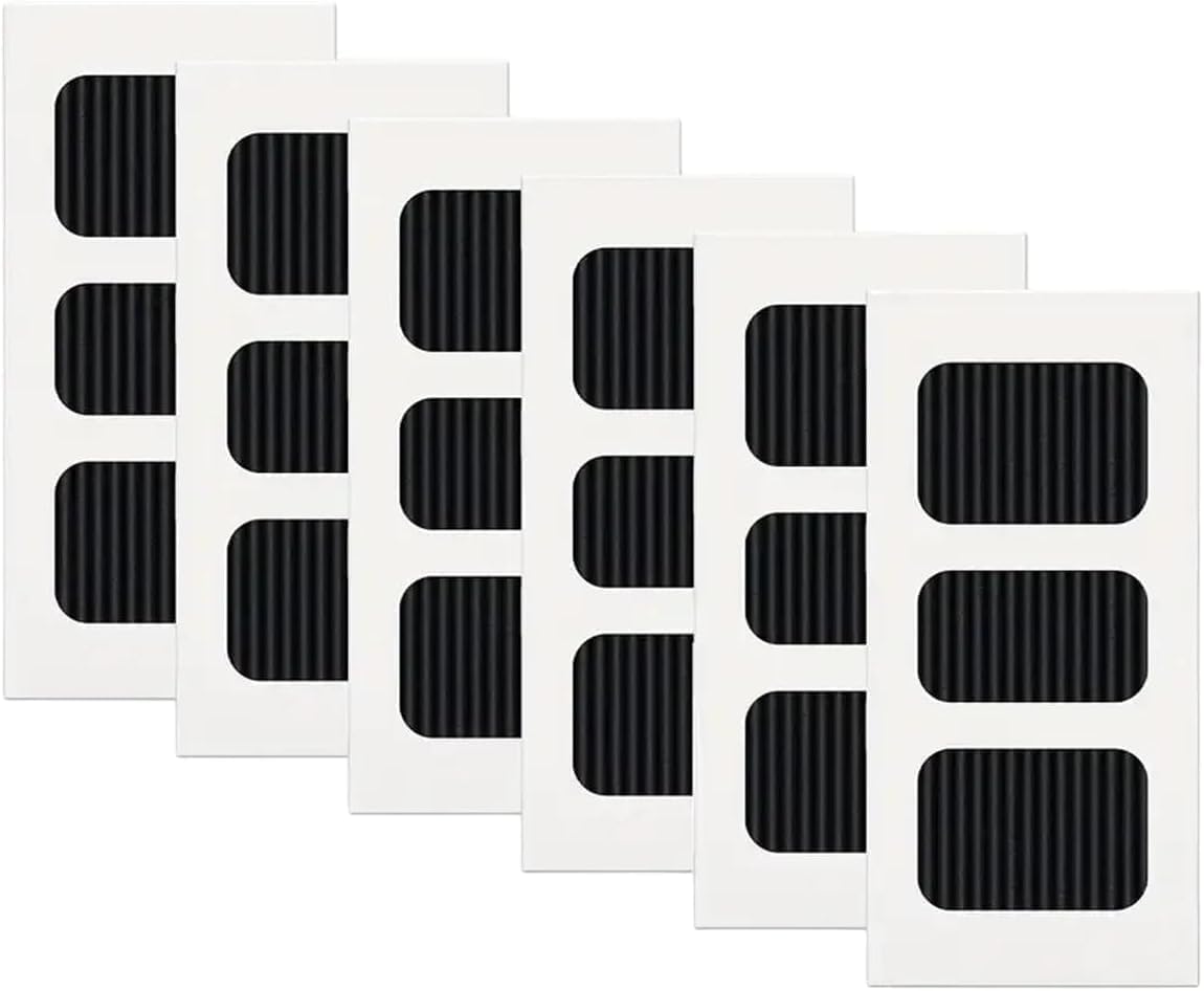 6 Pack Refrigerator Air Filter with Carbon Technology Replacement for Frigidaire FGHD2368TF0 FGHD2368TF1 FGHD2368TF2 FGHD2368TF3 FGHD2368TF4 FGHD2368TF5 FGHD2368TF6 FGHD2368TF7 FGHD2368TF8 FGHG2368TF0
