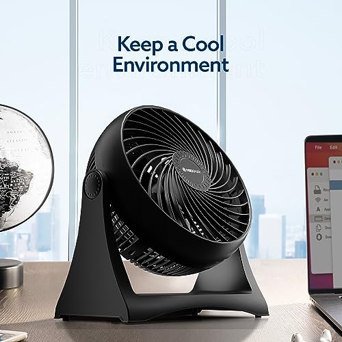 NEXAIR Air Circulator Portable Turbo Fan, 3 Speed Adjustable Desk fan Powers Cool Air-Waves Up To 25ft, Quiet Operating Fan For Bedroom, Made Of Durable Material, Great For Office & Living Room - Thumbnail 2