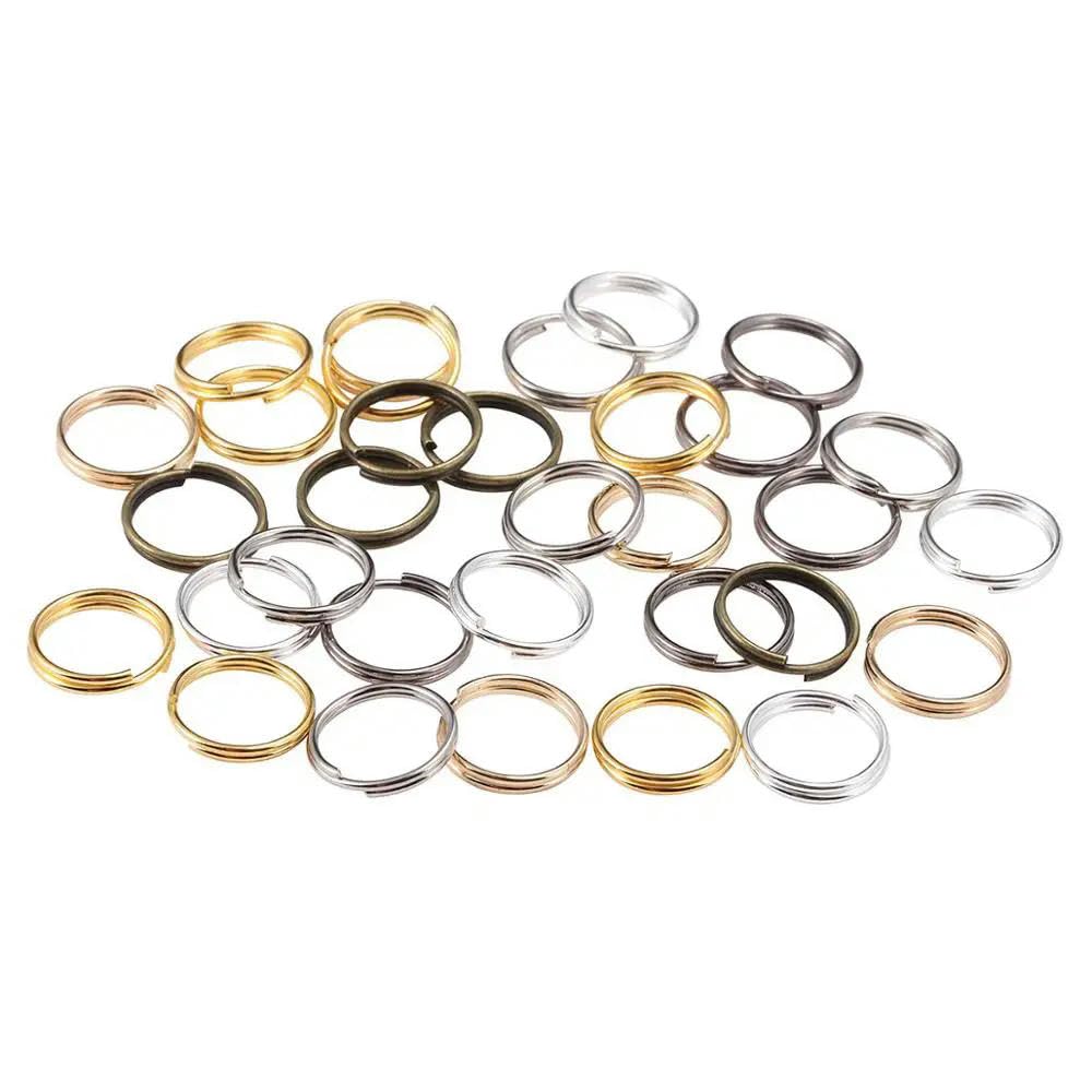 50-200Ps/lot 4-20mm Or Rhodium Ouvert Anneaux De Saut Double Boucles Anneaux Fendus Connecteurs Pour La Fabrication De Bijoux À Faire Soi-Même Accessoires-Pistolet Noir, 8mm x 200pcs